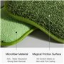 éponges Vaisselle Lavable, Lot de 3 éponges Vaisselle reutilisable eponges, idéal pour poêles Pots, Microfibre antibactériennes 