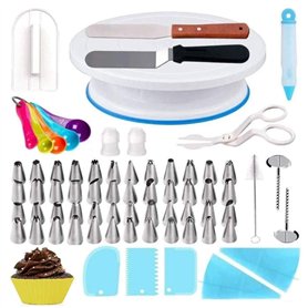 Koksi Lot de 69 ustensiles de décoration de gâteaux -Plateau tournant pour gâteau