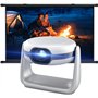 EUARY Projecteur d'extérieur sans fil 4 K - Mise au point automatique / correction trapézoïdale - Vidéoprojecteur 4K Home Cinéma