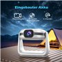 EUARY Projecteur d'extérieur sans fil 4 K - Mise au point automatique / correction trapézoïdale - Vidéoprojecteur 4K Home Cinéma