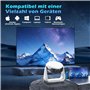 EUARY Projecteur d'extérieur sans fil 4 K - Mise au point automatique / correction trapézoïdale - Vidéoprojecteur 4K Home Cinéma