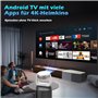 EUARY Projecteur d'extérieur sans fil 4 K - Mise au point automatique / correction trapézoïdale - Vidéoprojecteur 4K Home Cinéma