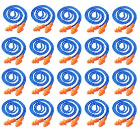 AOUTACC Lot de 50 bouchons d'oreilles réutilisables en silicone pour protection auditive pour dormir