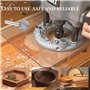 SpeTool Fraise Bol et Plateau de Fraise Defonceuse 8mm Fraise CNC Diamètre de coupe de 25mm Fraise à Rainure Ronde Outils à Bois