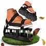 Chaussures Cloutées Aérateur de Gazon - Pointes Acier & Système à Ressort - Aérateur Pelouse avec Velcro Réglable - Idéal pour A