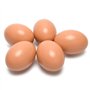 GanKe Lot de 5 œufs en bois pour poules - Œufs en bois artificiels pour aider à la ponte - Outil agricole pour volaille