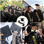 Chapeau de Diplomé Unisexe, Ensemble Chapeau Diplômé et Écharpe, Chapeau D'étudiant Taille Ajustable, Chapeau de Baccalauréat av