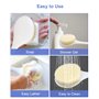HORJOR Brosse Dos Douche Long Manche, Doux Brosse pour le Dos Douche, Brosse de Bain pour le Brossage Du Dos, Humide ou Sec Bros