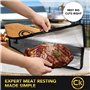 Bac de préparation de barbecue pliable + couverture de repos – Planche à découper de 16 L, panier de barbecue avec passoire et c