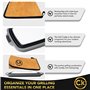 Bac de préparation de barbecue pliable + couverture de repos – Planche à découper de 16 L, panier de barbecue avec passoire et c