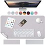 Weelth Tapis de bureau multifonction étanche en cuir pu double face pour bureau ou maison