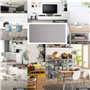 Weelth Tapis de bureau multifonction étanche en cuir pu double face pour bureau ou maison