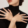 Geaanen 5 Pièces Bague Anti Stress Femme Acier Inoxydable,Bague Anti Stress Enfant,Bague Anti Stress Femme,Bagues Empilables, Ca