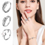 Geaanen 5 Pièces Bague Anti Stress Femme Acier Inoxydable,Bague Anti Stress Enfant,Bague Anti Stress Femme,Bagues Empilables, Ca