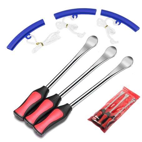 Mookis Demonte Pneu Moto 3PCS Demonte Pneu avec 3 Jante Protecteurs pour Pneus de vélo de Moto