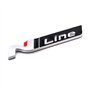 Lot de 2 autocollants N Line pour décoration de voiture (argenté/noir)