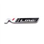 Lot de 2 autocollants N Line pour décoration de voiture (argenté/noir)