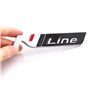 Lot de 2 autocollants N Line pour décoration de voiture (argenté/noir)