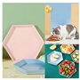 Wanfoou Lot de 4 assiettes pour chats peu profondes larges bols pour nourriture pour chats sans fatigue de moustache plat d'eau 