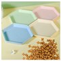 Wanfoou Lot de 4 assiettes pour chats peu profondes larges bols pour nourriture pour chats sans fatigue de moustache plat d'eau 
