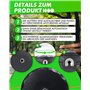 LADAMI Tête de coupe pour débroussailleuse - Accessoire avec système Tap & Go M10 x 1,25 - Bobine de fil universelle