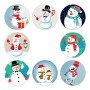 Étiquettes rondes d'autocollants Noël 1 rouleau 500 messages Assortiment d'aut
