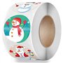 NT-ling Autocollants Noël Décoration Noël Cadeau, Étiquettes rondes d'autocollants Noël 1 rouleau 500 messages Assortiment d'aut
