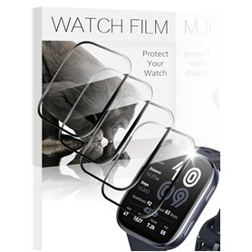 AIDOWU 4 Pièces Protection Écran Compatible avec Amazfit Bip 6 Screen Protection HD 9H Résistant Aux Rayures Pmma Verre Trempé p