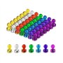NiaguOJI Lot de 60 aimants colorés à punaises magnétiques pour réfrigérateur