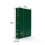 Leuchtturm 336412 Album de Collection de Timbres - Livre à insérer Basic - 64 Pages DIN A4 Noires - Couverture Verte Non matelas