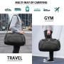 NUBILY Sac de Sport Homme avec Compartiment à Chaussures - Voyage Imperméable Grande Capacité 40L - Gym Fitness Bandoulière pour