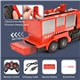 Camion de pompiers,Voiture robot transformable,Jouet de sauvetage télécommandé pour enfants de 4 à 12 ans,Jouet camion de pompie