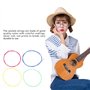 Dilwe Jeu de Cordes d'ukulélé, 4pcs / Set Cordes en Nylon coloré pièces de Rechange pour ukulélé