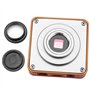 Akozon Caméra Microscope 21MP HDMI USB C-Mount Industrie Caméra Microscope Ensemble 2K 1080P Caméra Vidéo HD Prise EU 220V Élect