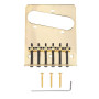 Chevalet en métal de Guitare électrique avec clé vis Accessoire pour Guitare Telecaster (Or)