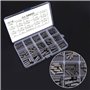 200pcs Bague de Retenue pour Bague E-clip en Acier Inoxydable 304, ensemble de bague de retenue externe en acier inoxydable M1.5