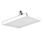 Pomme de Douche Lumineuse Led 7 Couleurs Changeantes Pluie Carré Douchette Salle de Bain en Acier Chromé 20x20cm