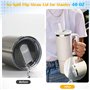 2 Pièces Couvercles de Remplacement pour Gobelets 40oz pour Accessoires Stanley Cup, Tanley Cup Couvercle Anti-fuite, Accessoire