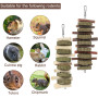 Xinzistar 2 Pièces Jouets à Mâcher pour Petits Animaux Lapins Hamsters Chinchillas Cobayes Cochons d'Inde Branches de Pommier Na