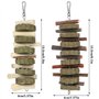 Xinzistar 2 Pièces Jouets à Mâcher pour Petits Animaux Lapins Hamsters Chinchillas Cobayes Cochons d'Inde Branches de Pommier Na