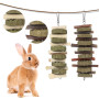 Xinzistar 2 Pièces Jouets à Mâcher pour Petits Animaux Lapins Hamsters Chinchillas Cobayes Cochons d'Inde Branches de Pommier Na