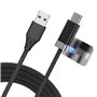 Magtame Staycable Câble USB vers USB C avec support magnétique