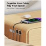 Magtame Staycable Câble USB vers USB C avec support magnétique, 5 FT/1,5 m USB A vers type C, charge rapide et gestion des câble