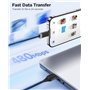 Magtame Staycable Câble USB vers USB C avec support magnétique, 5 FT/1,5 m USB A vers type C, charge rapide et gestion des câble