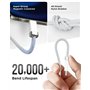 Magtame Câble USB C vers USB C de 3,3 FT/1 m avec support de câble magnétique, Staycable 60 W Charge rapide et données de type C