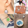 Mini Cadre À Broder en Bois 10 Pièces Bois Cadre Tambour Broderie Petits Cerceaux Ronds Réglables pour Point de Croix Pendentif 