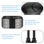 2 Pièces Bouton de Chasse d'Eau Noir, Remplacement du Bouton de Chasse d'Eau WC 38mm, Double Bouton Poussoir Chasse d'Eau Rond p