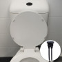 2 Pièces Bouton de Chasse d'Eau Noir, Remplacement du Bouton de Chasse d'Eau WC 38mm, Double Bouton Poussoir Chasse d'Eau Rond p