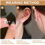 50 Pièces disques de piercing(Comprend 25 pièces de 7 mm, 25 pièces de 9 mm), Silicone Earring Retaining Loop, Disques de Traite