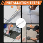 4 Double terminé le Brick Jointer pour mortier de ciment truelle Pointage, outil de jointure de brique, outils de finition de mo